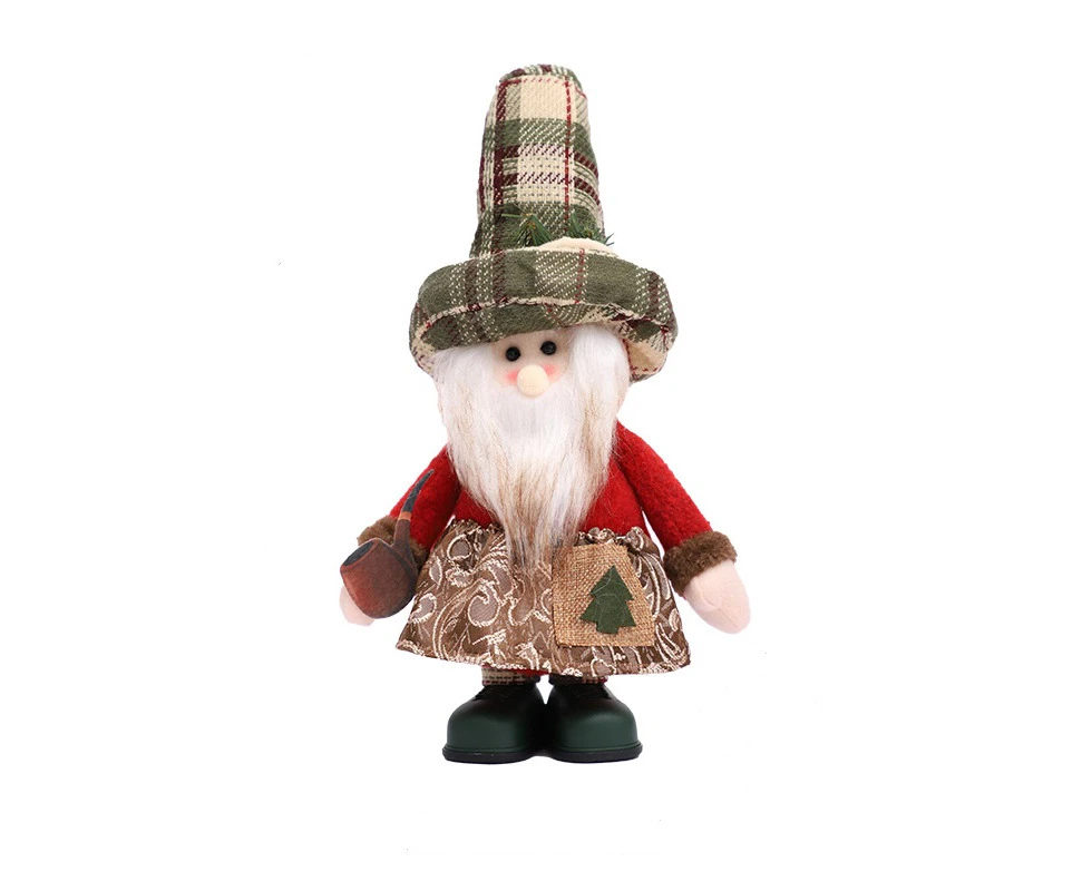 Christmas Santa Claus High Hat Standing Plush Toy Decoration 38cm