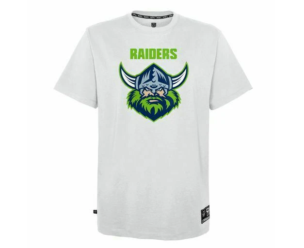 NRL Cotton Logo Tee Shirt - Canberra Raiders - YOUTH - Rugby League - White