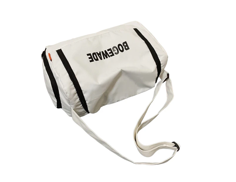 Dry and wet separation fitness bag-white - White