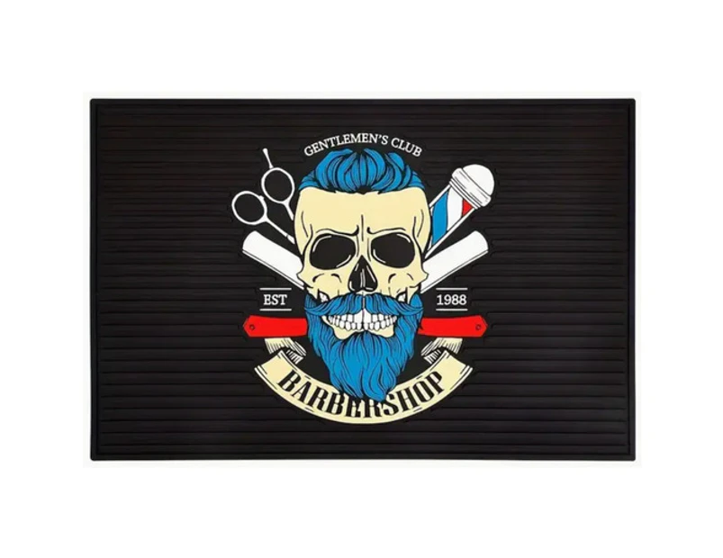 Barber Mat Barbershop Skull