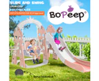 Bopeep Kids Slide Swing Basketball Ring Hoop Activity Center Toddlers Play Set