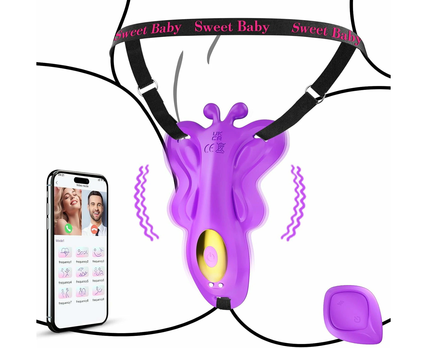 Thong Panty Wearable Vibrator Adult Sex Toys for Women, APP & Remote Control Clitoris Stimulator Novelties Adult Toys with 9 Vibration Modes, Mini