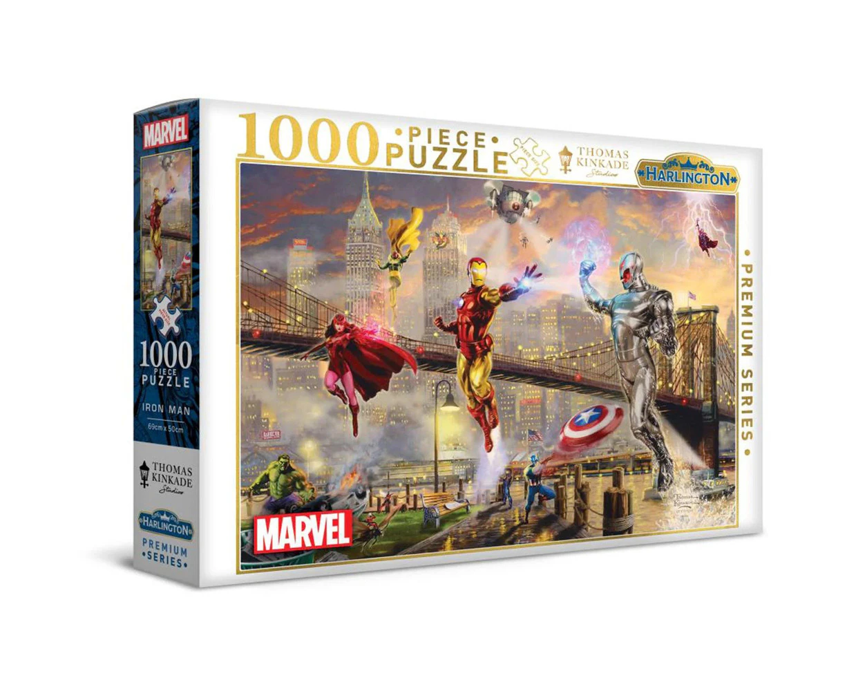 Harlington Thomas Kinkade Marvel Iron Man 1000 Piece Jigsaw Puzzle