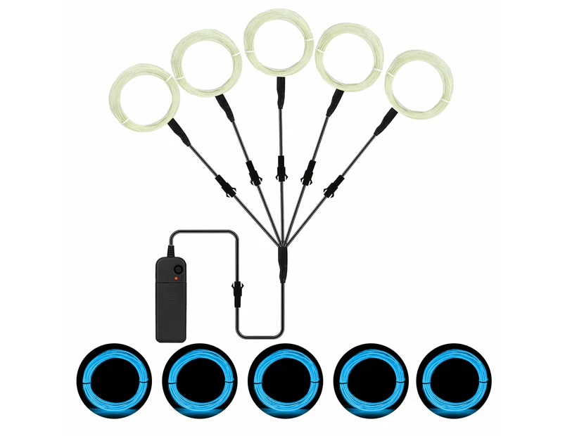 EL Wire Neon Lights 1m 3 Lighting Modes Electroluminescent Wire EL Wire Kit Rope Light for Party