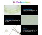 EL Wire Neon Lights 1m 3 Lighting Modes Electroluminescent Wire EL Wire Kit Rope Light for Party