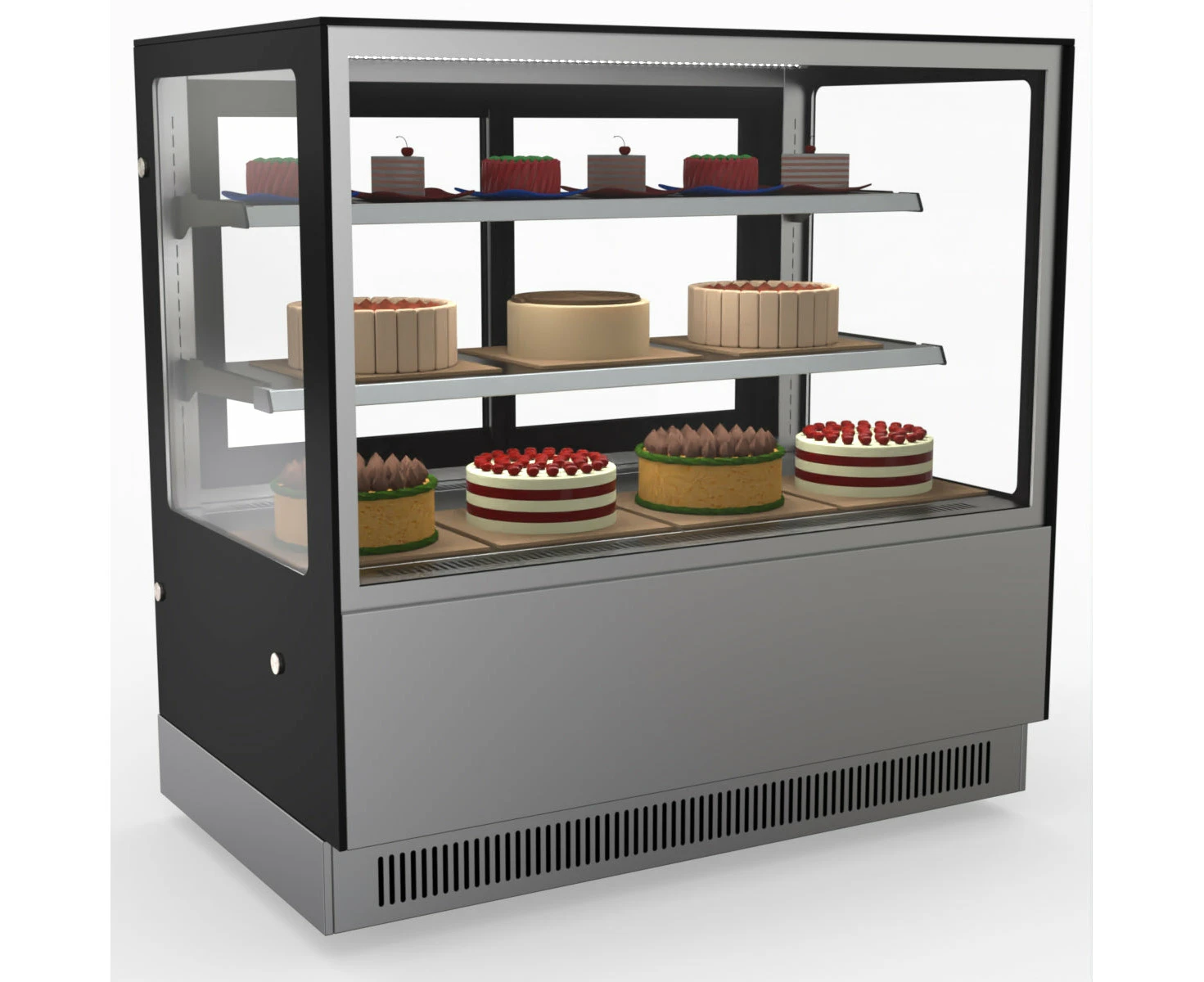 Bonvue Modern 2 Shelves Cake Or Food Display GAN-1200RF2 - GAN-1200RF2