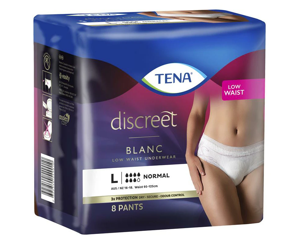 Tena Pants Women Discreet Large 8 Pack