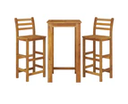 vidaXL 3 Piece Garden Bar Set Solid Wood Acacia