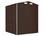 vidaXL Garden Shed Dark Brown Galvanised Steel Outdoor Storage Multi Sizes