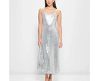 Scoop Neck Sequin Midi Dress - Preview