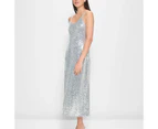 Scoop Neck Sequin Midi Dress - Preview