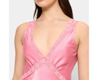 Lace Trim Slip Dress - Lily Loves