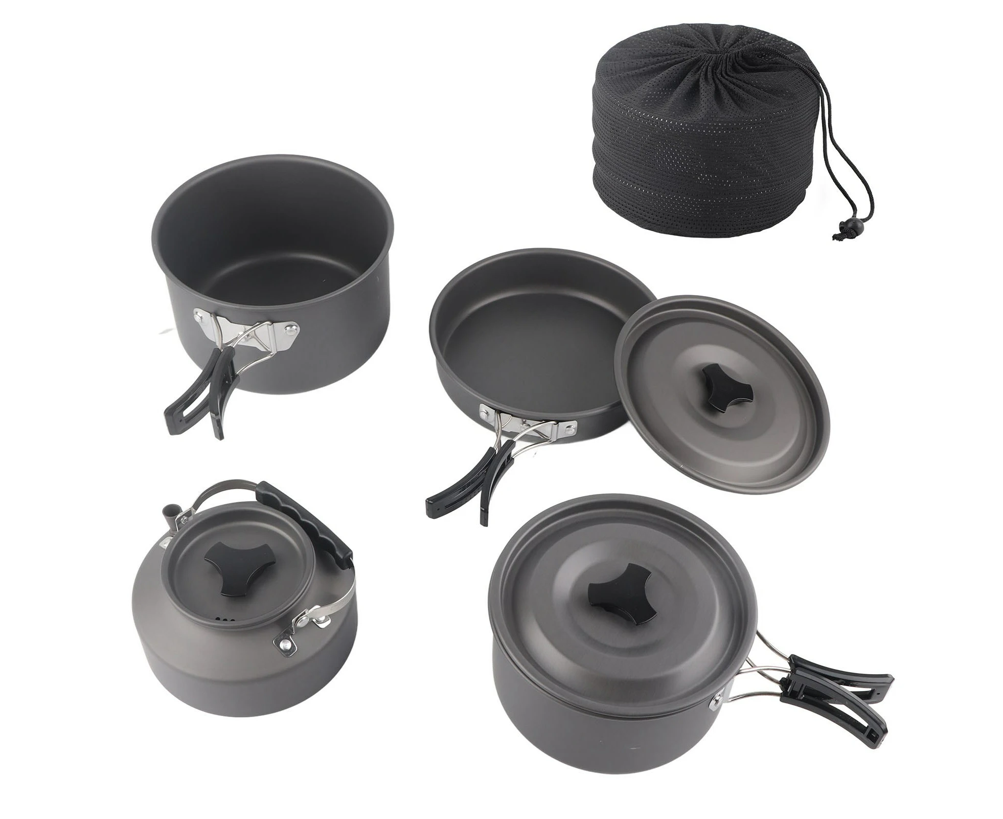 Outdoor Camping Cookware Set Portable Camping Pot Pan Set for Backpacking Hiking Picnic