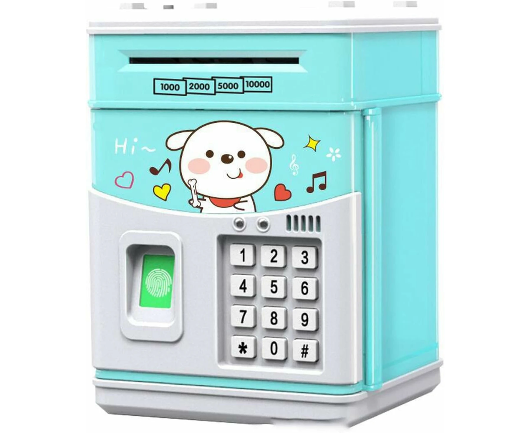 Piggy Bank，Electronic Piggy Bank for Kids Cash Cartoon ATM Money Saver Bank for Kids with Password & Music Great Gift Toy for Kids Children