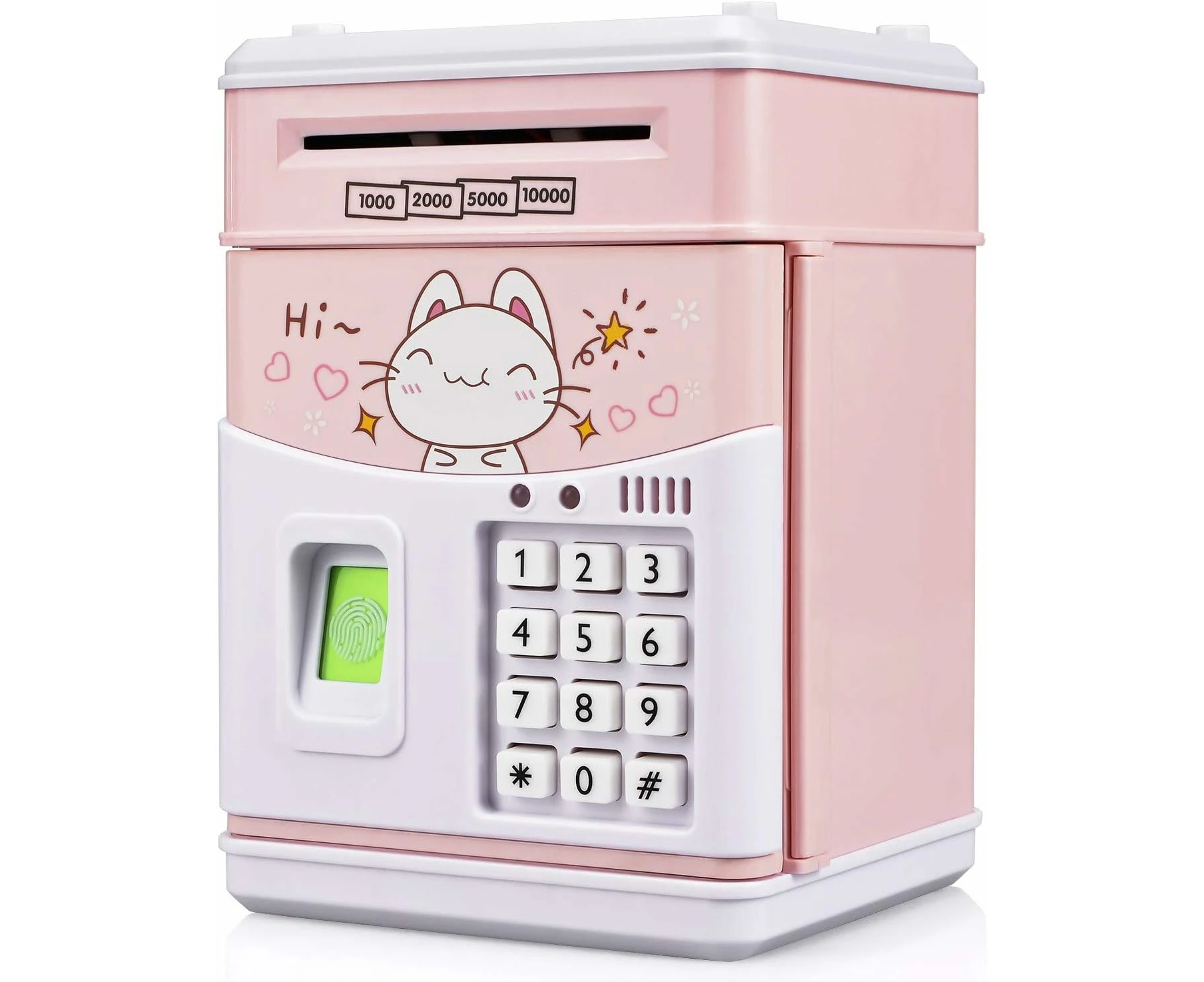 Piggy Bank，Electronic Piggy Bank for Kids Cash Cartoon ATM Money Saver Bank for Kids with Password & Music Great Gift Toy for Kids Children