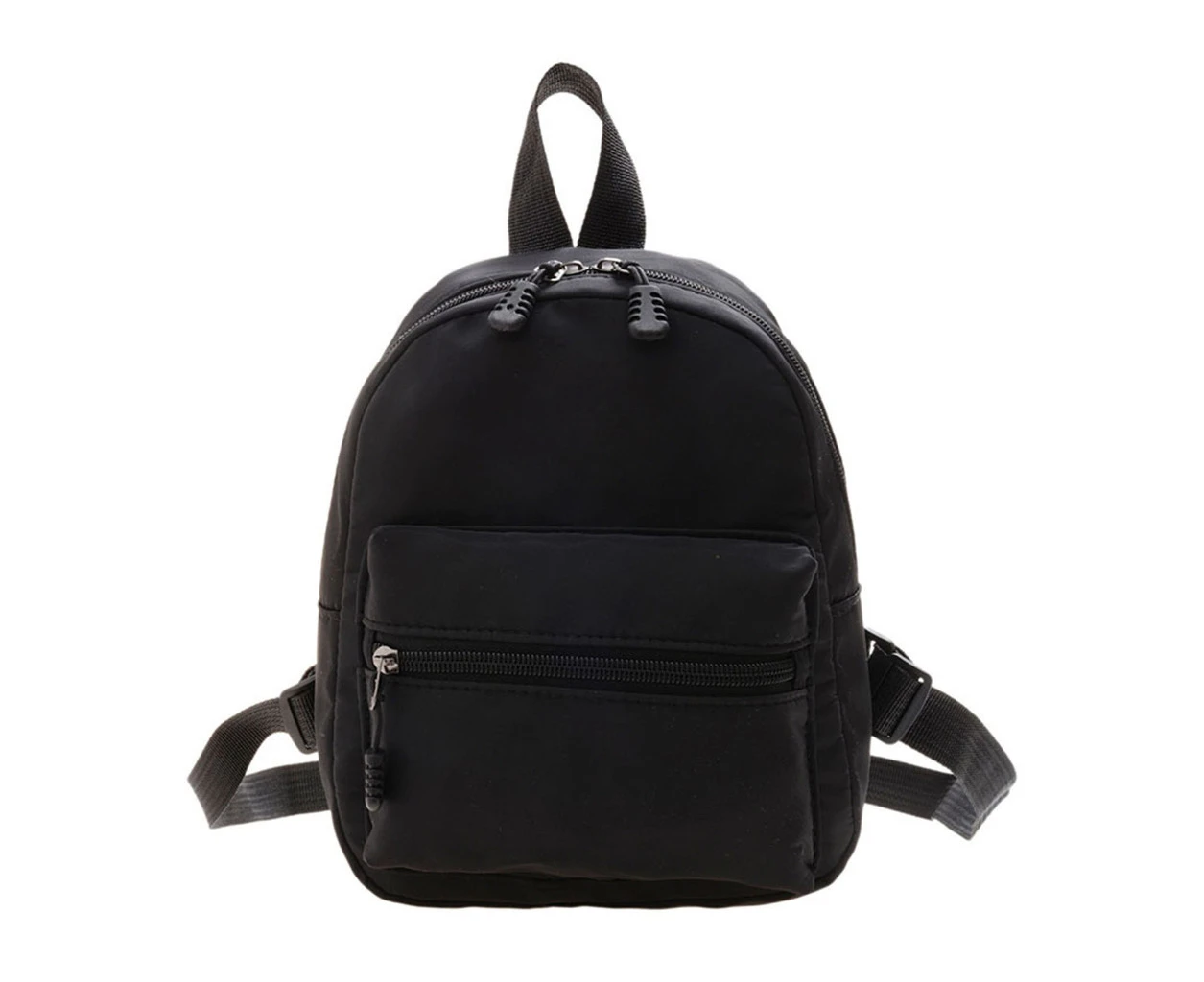 Nylon backpack-black - Black