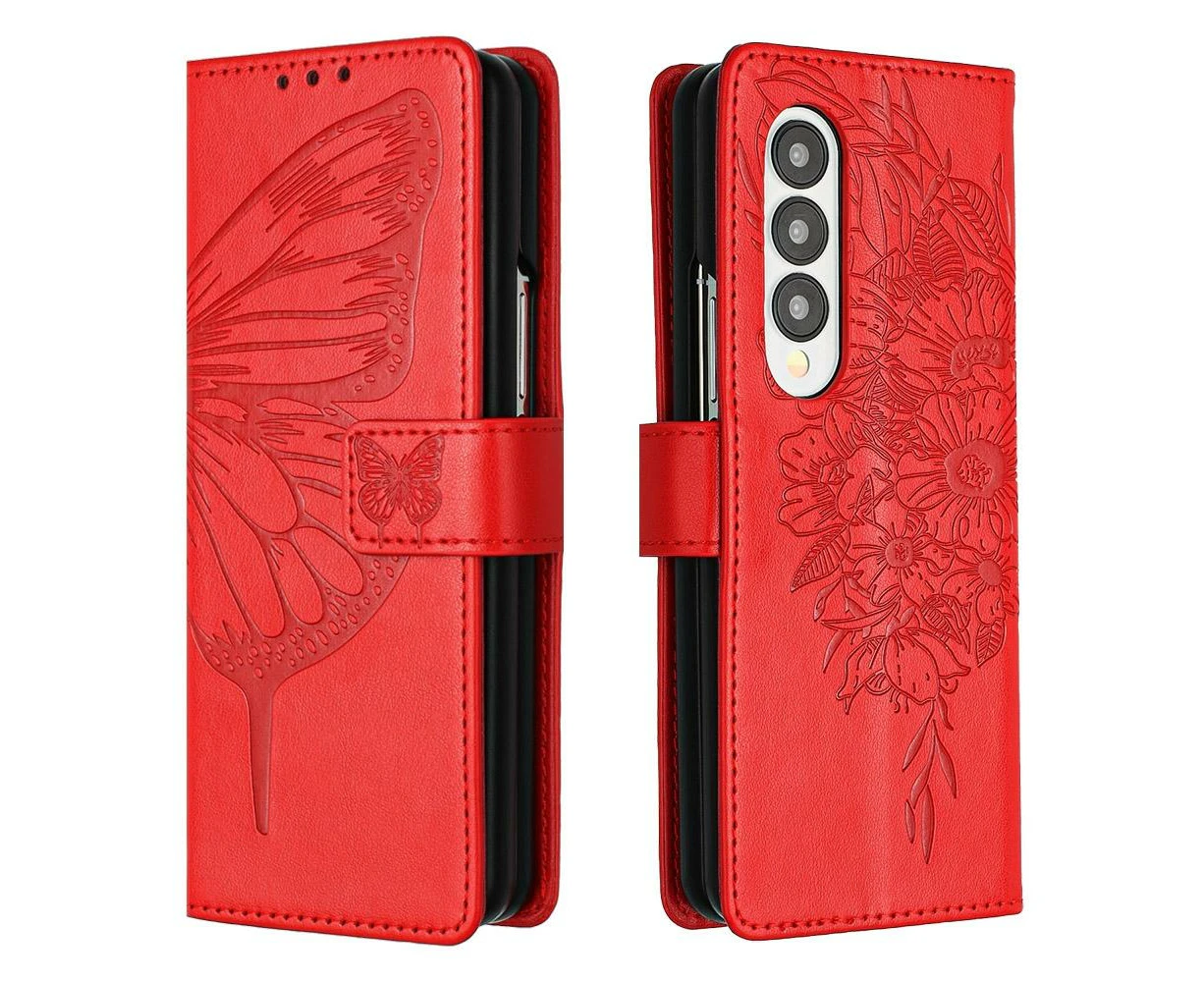 Embossed Butterfly Leather Phone Case