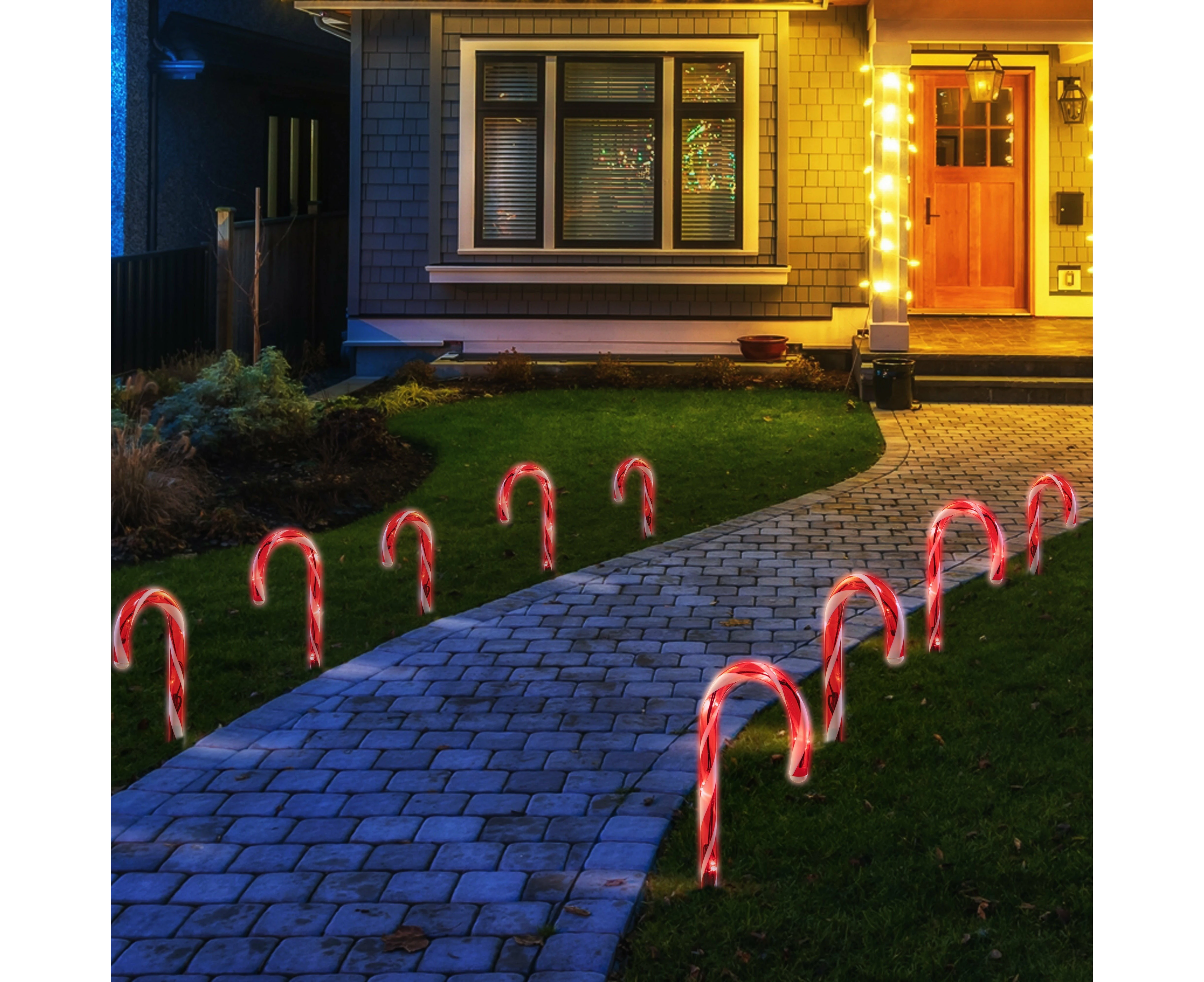 LED Candy Canes Path Lights 20pk