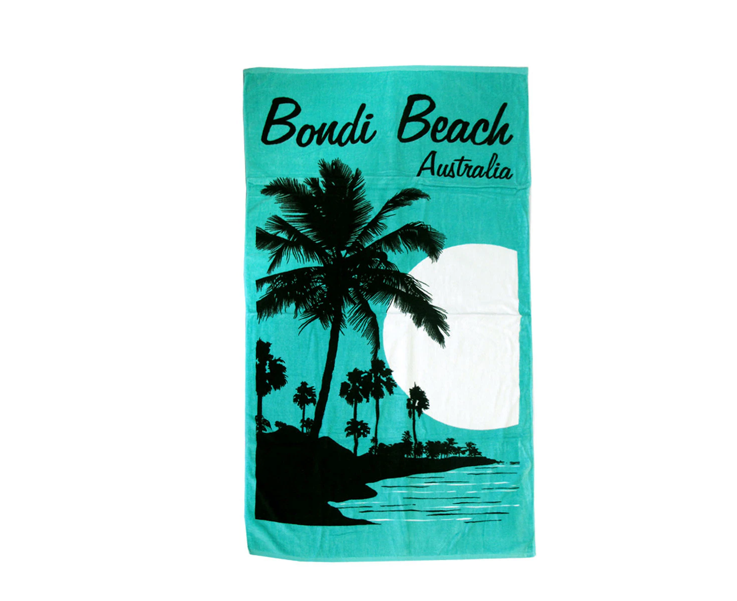 Aqua Blu Bondi Beach Aqua 100% Cotton Beach Towel 80 x 150 cm