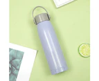 Water Bottle Summer Style Portable Glass With Cover Drinking Bottle Sport (Beige)