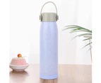 Water Bottle Summer Style Portable Glass With Cover Drinking Bottle Sport (Beige)