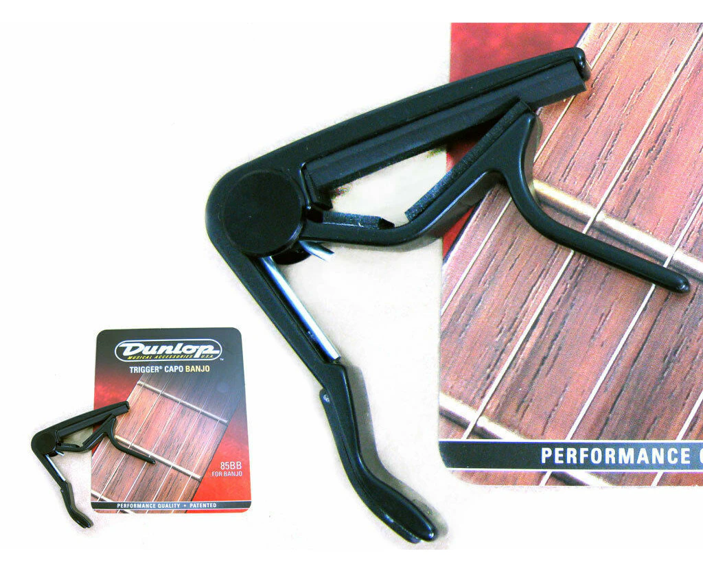 Dunlop Banjo Capo Black Trigger Capo Suits Banjos