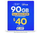 Catch Connect 28 Day Mobile Plan - 60GB (+30GB Bonus Data)