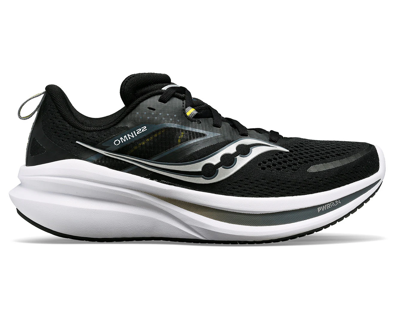 Saucony Men's Omni 22 Running Shoes - Black/White