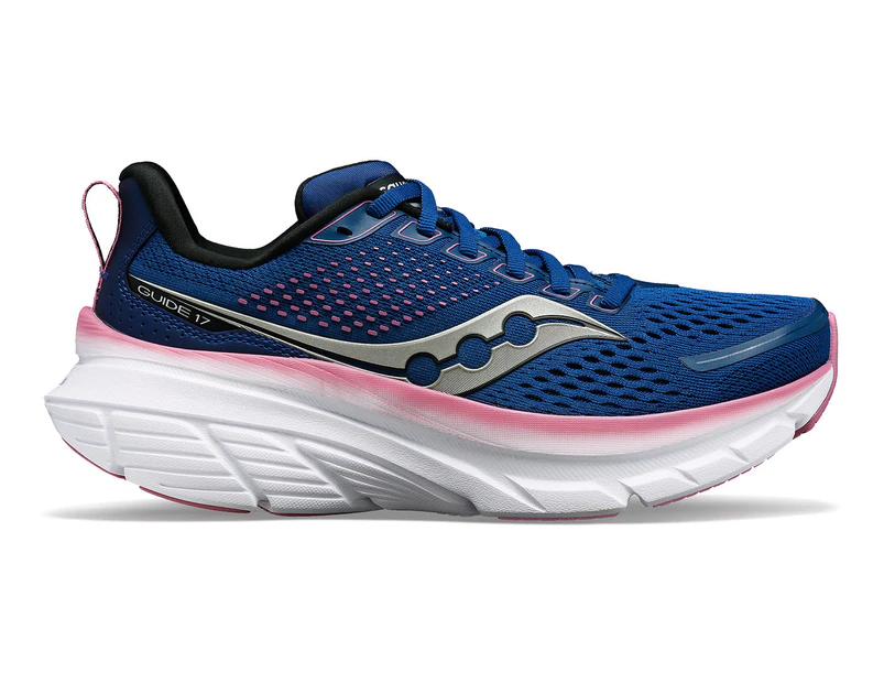 Saucony Women's Guide 17 Running Shoes - Navy/Orchid