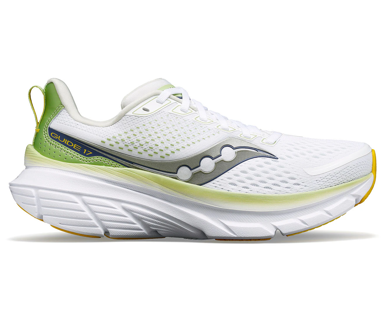 Saucony Women's Guide 17 Running Shoes - White/Fern