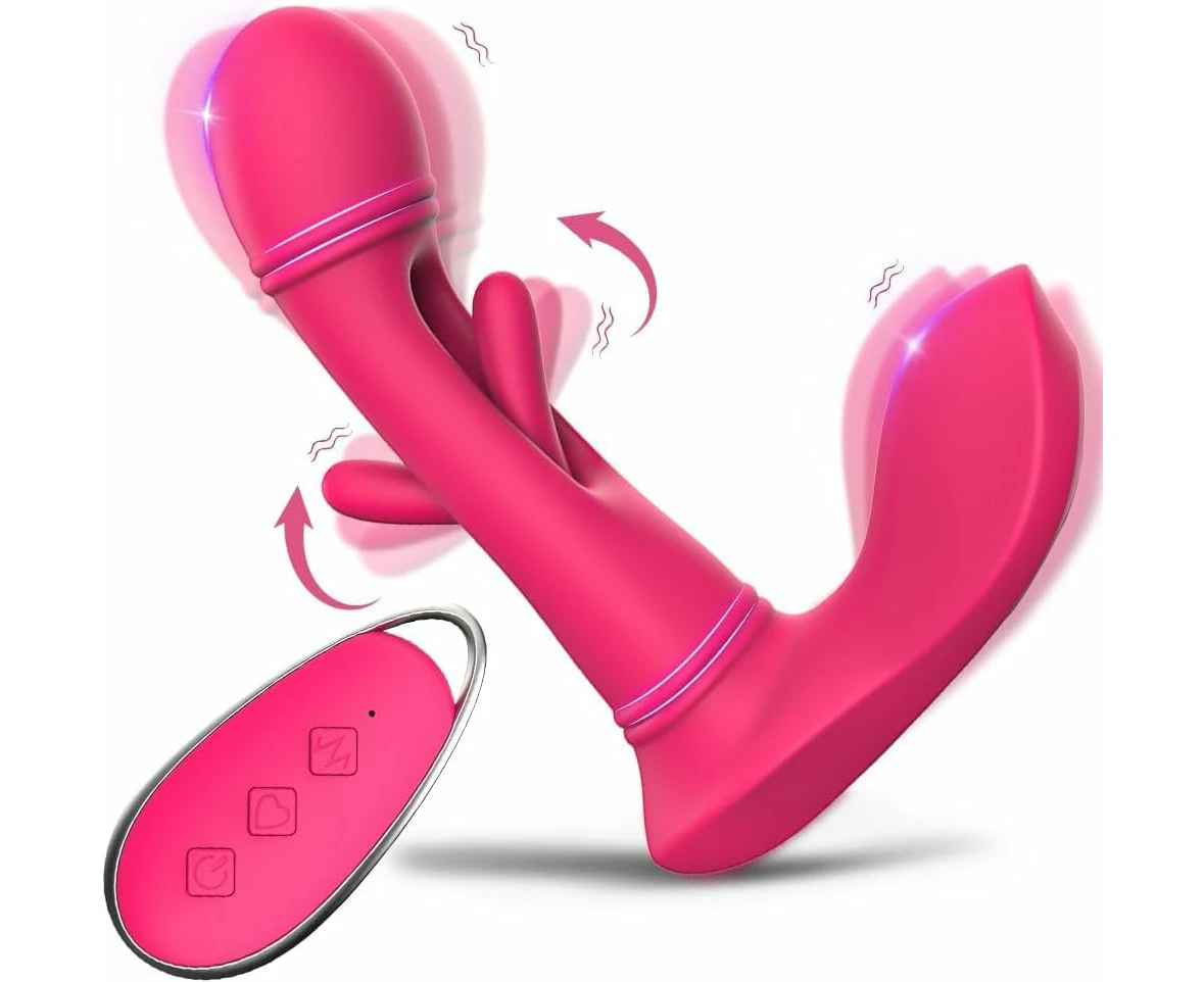 Wearable Panty Vibrator Adult Sex Toys,Butterfly Vibrators with Remote Control,12 Vibrating Panties Wearable Vagina G Spot Dildo Vibrators,12 Modes