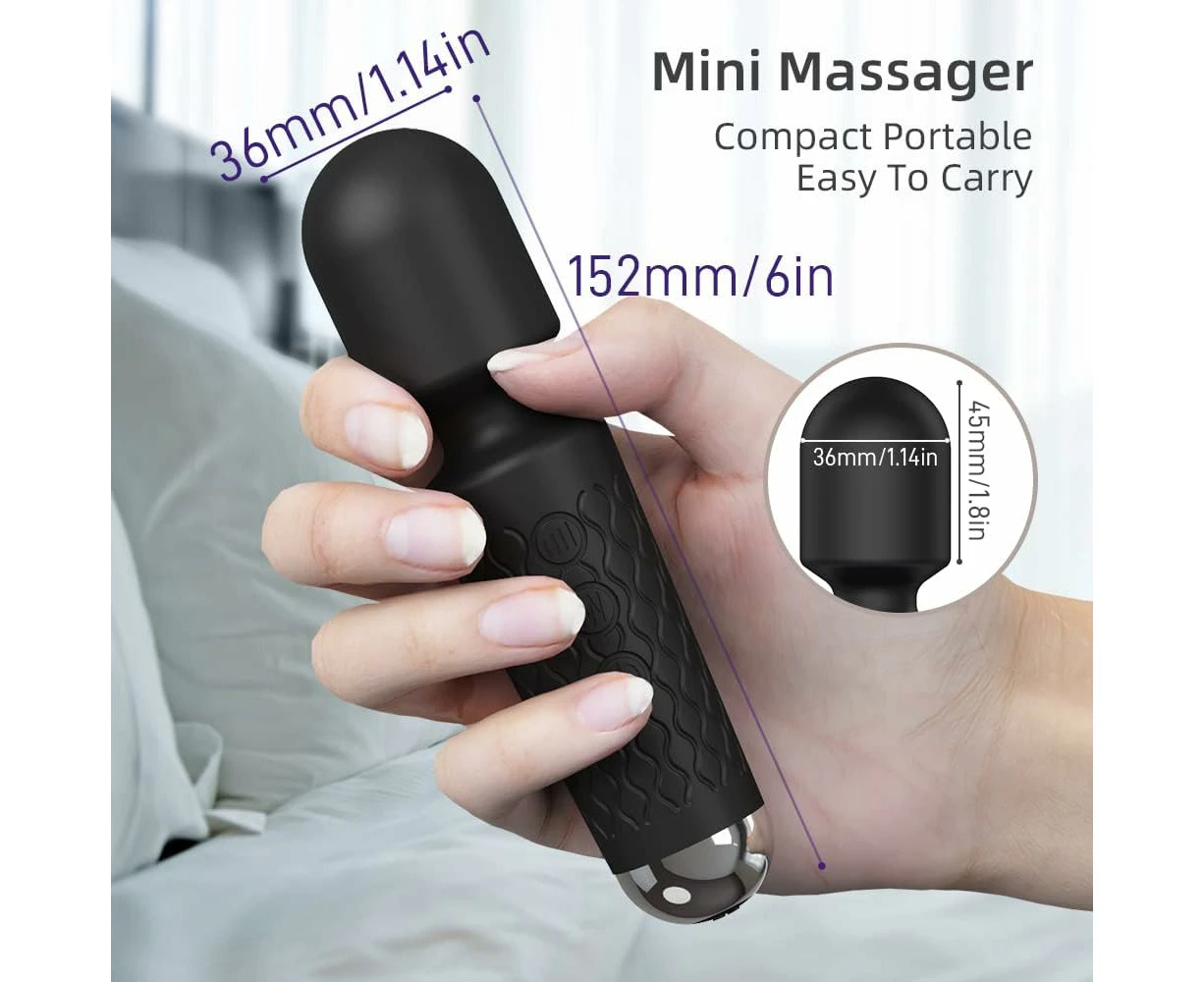 Mini Clitoral Vibrator Female AV Wand Women G-spot Stimulator Sex Toy Vibrator Rechargeable Powerful Vibration Clit Labia Massager Orgasm Waterproof Adult