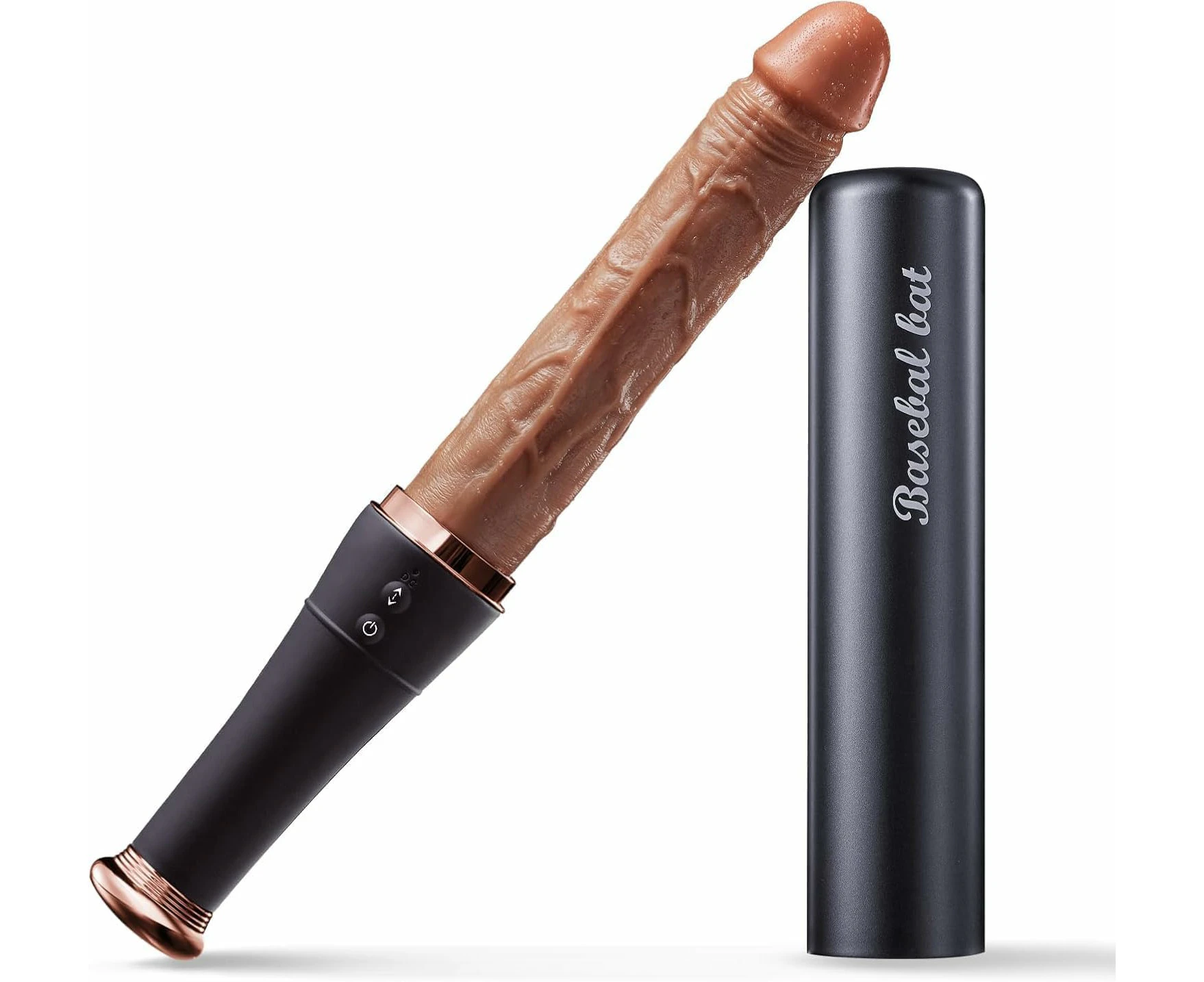 Thrusting Dildo Vibrator Sex Toys - 7.52“ Realistic Baseball Vibrating Dildo Heating Vibrators with 10 Thrusting & 10 Vibrating Modes for G Spot Anal