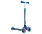 Globber Primo Lights Scooter - Navy Blue/Emerald Green