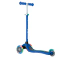 Globber Primo Lights Scooter - Navy Blue/Emerald Green