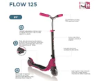 Globber Flow 125 Scooter - Ruby