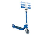 Globber Flow Lights Foldable Scooter - Navy Blue/Sky Blue