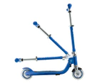 Globber Flow Lights Foldable Scooter - Navy Blue/Sky Blue