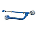 Globber Flow Lights Foldable Scooter - Navy Blue/Sky Blue