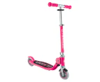 Globber Flow Lights Foldable Scooter - Pastel Pink/Fuchsia