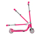 Globber Flow Lights Foldable Scooter - Pastel Pink/Fuchsia