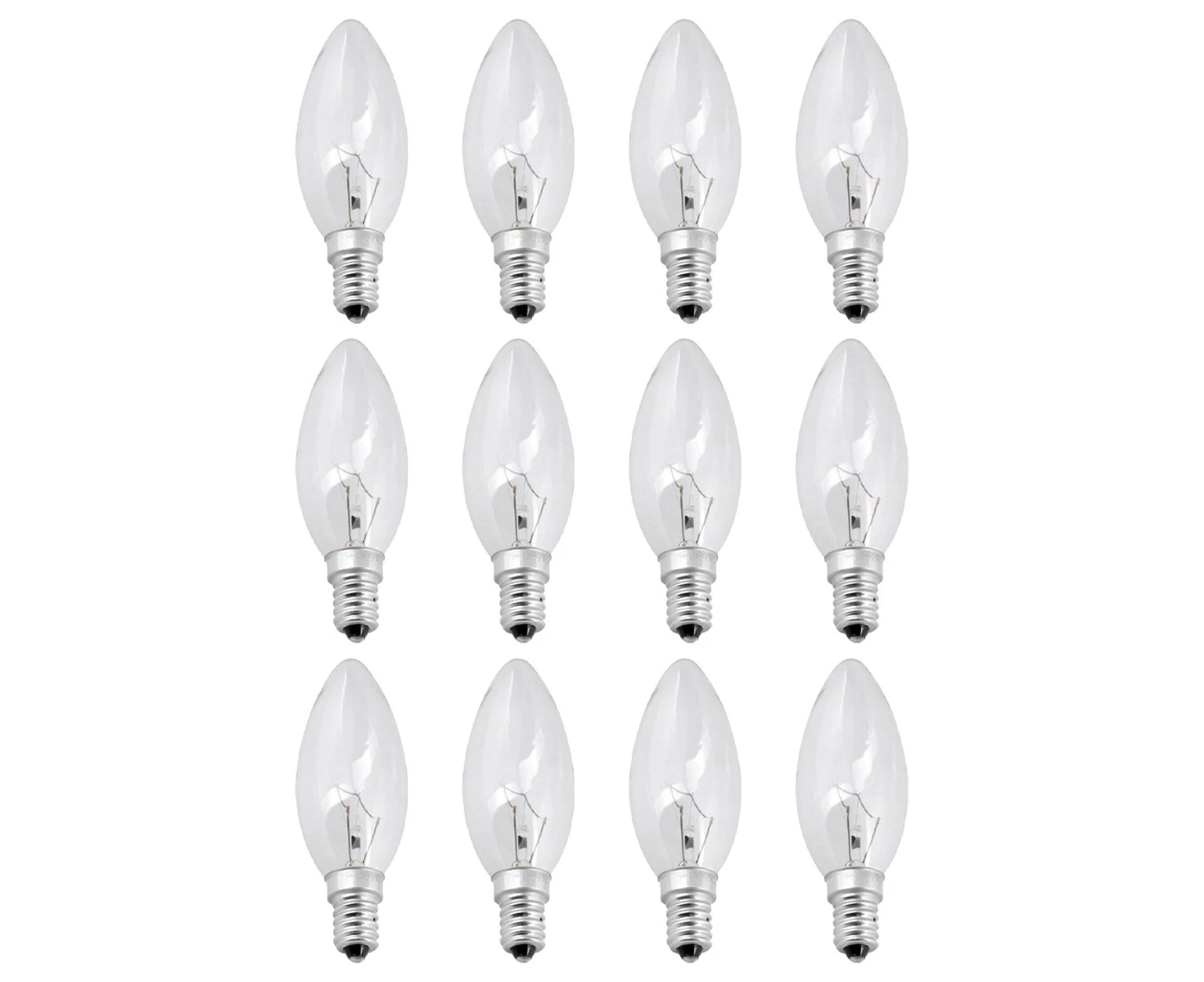 12x lampe 40W E14 bougie clair blanc ampoule à incandescence classique STOL