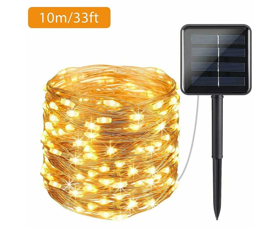 Father's Day THSINDE Solar Lights Outdoor Lights Garden Lights Warm White 10M-100LED