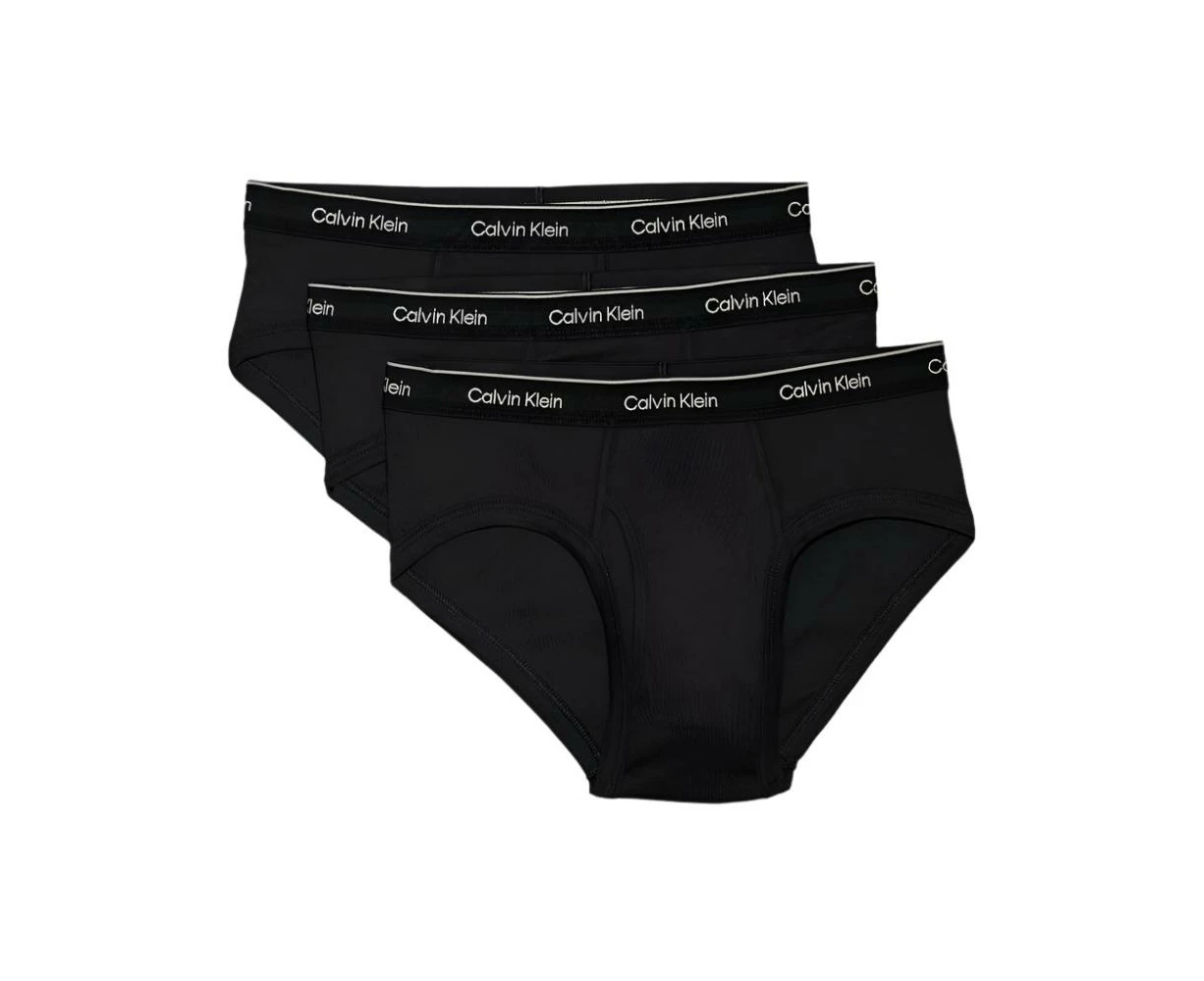 Calvin Klein Mens Underwear Cotton Classics 3 Pack Briefs - Black