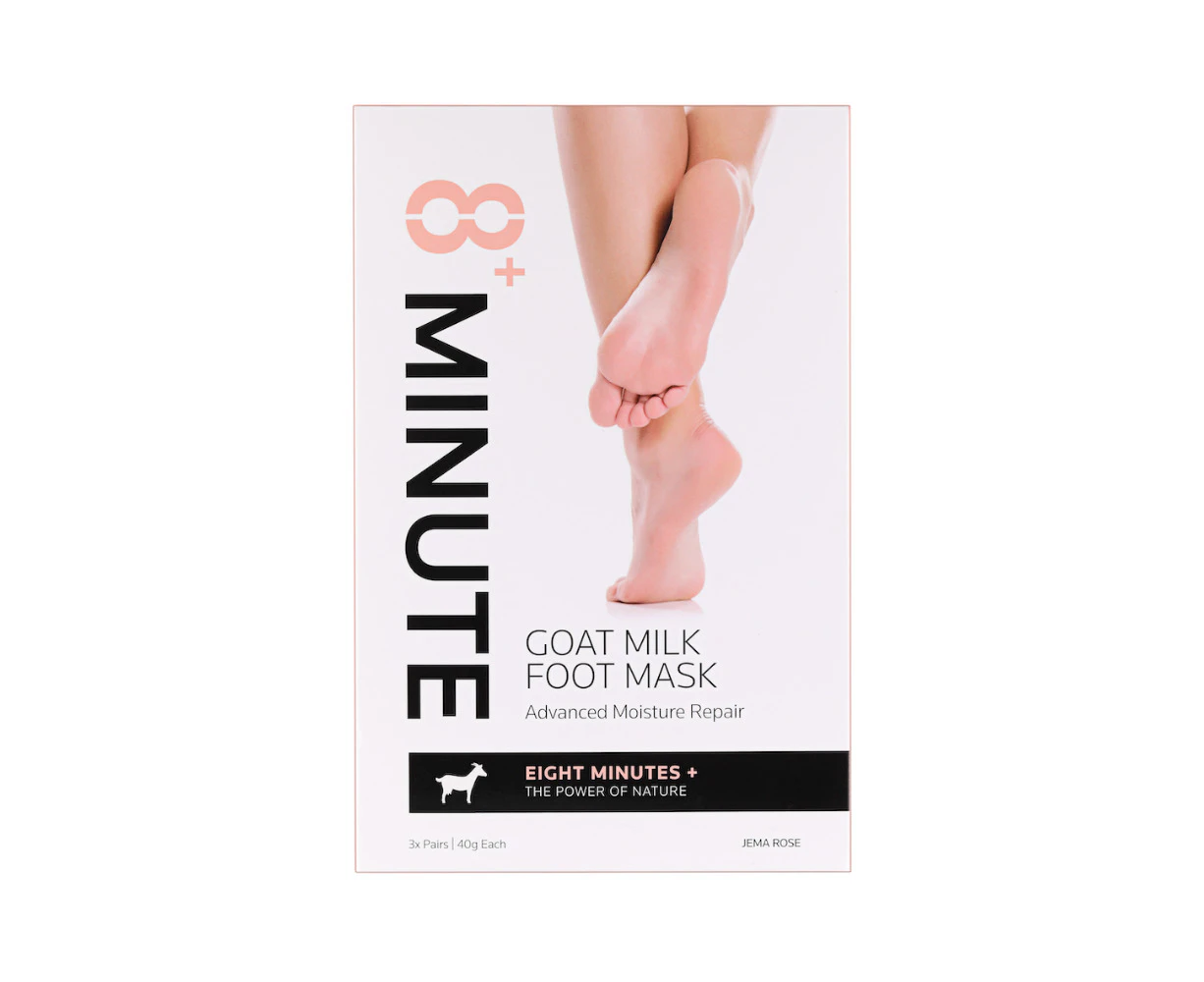 Jema Rose 8+ Minute Goat Milk Foot Mask 40g*3 Pairs