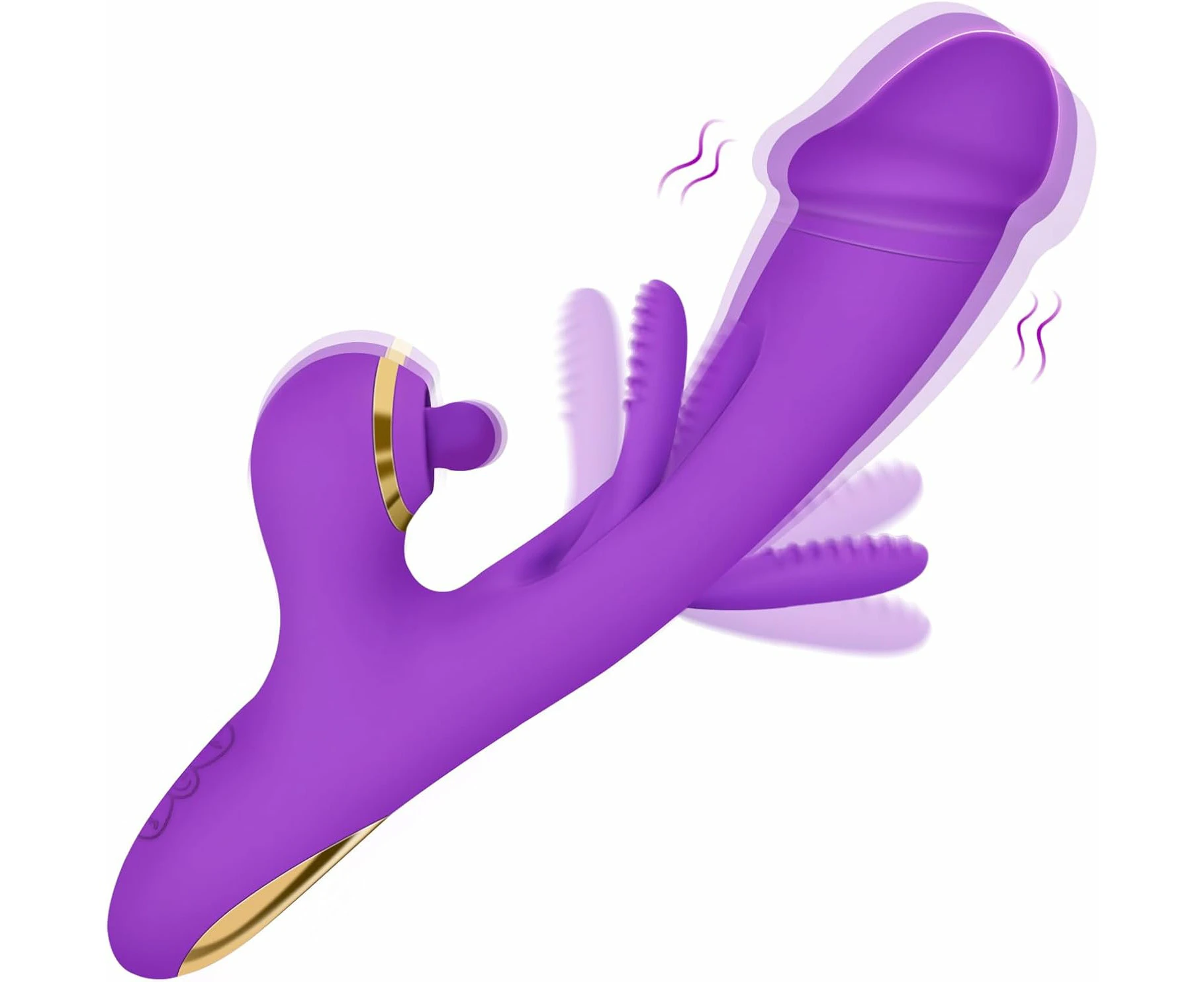 Thrusting Dildo Vibrator for Women, 3 in 1 G Spot Vibrators with 7 Tapping, 7 Vibrating & 7 Flapping Patterns Dildos, Clitoris Stimulator for Women &