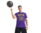 4 x Mens Nike Air Jordan Lebron James Lakers Purple Statement Jersey T-Shirt Cotton