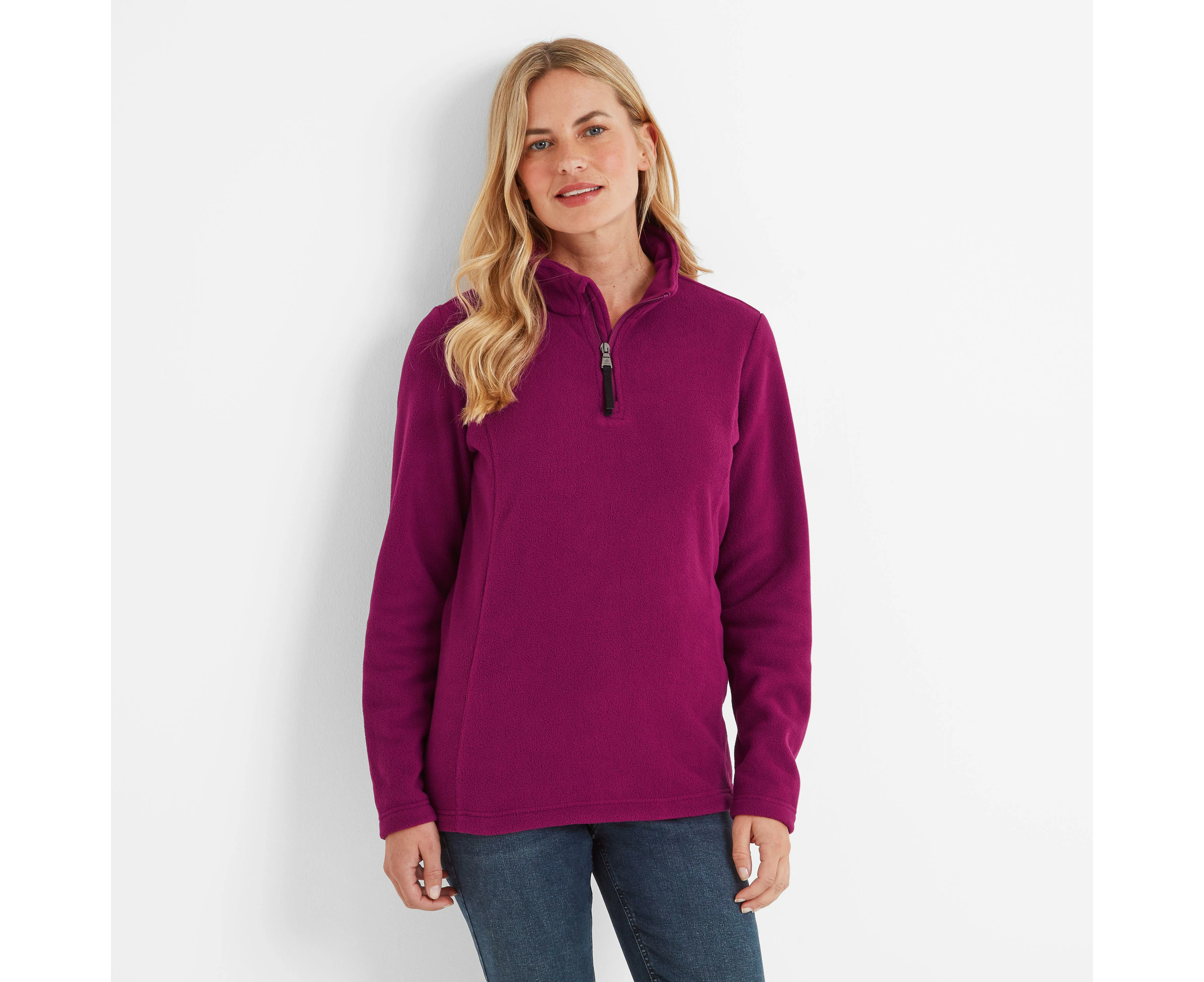 TOG24 Womens Revive Quarter Zip Fleece Top (Purple Berry) - TG146