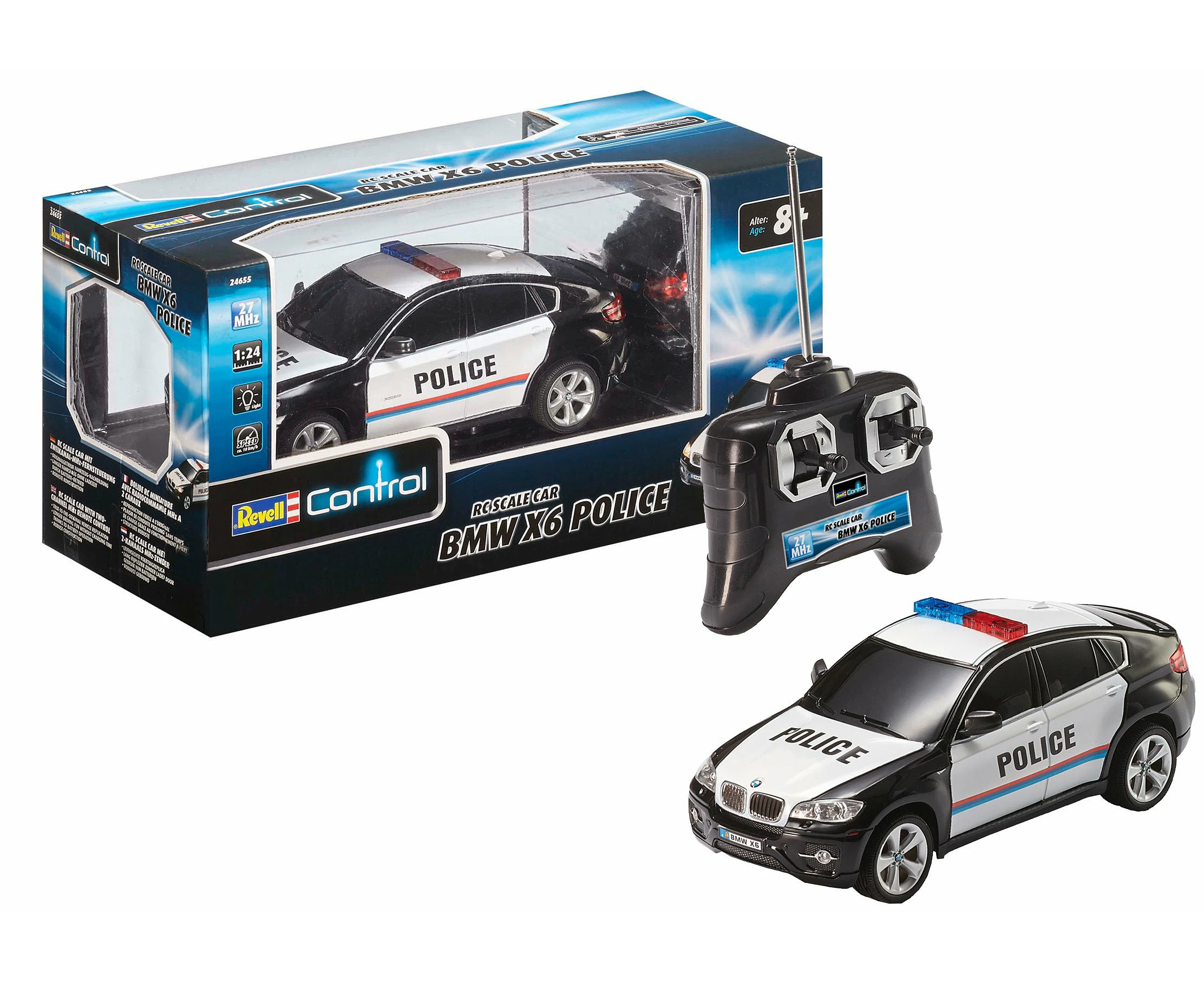 Revell Control 24655 BMW X6 Police -Realistic Vehicle toy with fine details - Toy for Kids - Perfect Gift for children