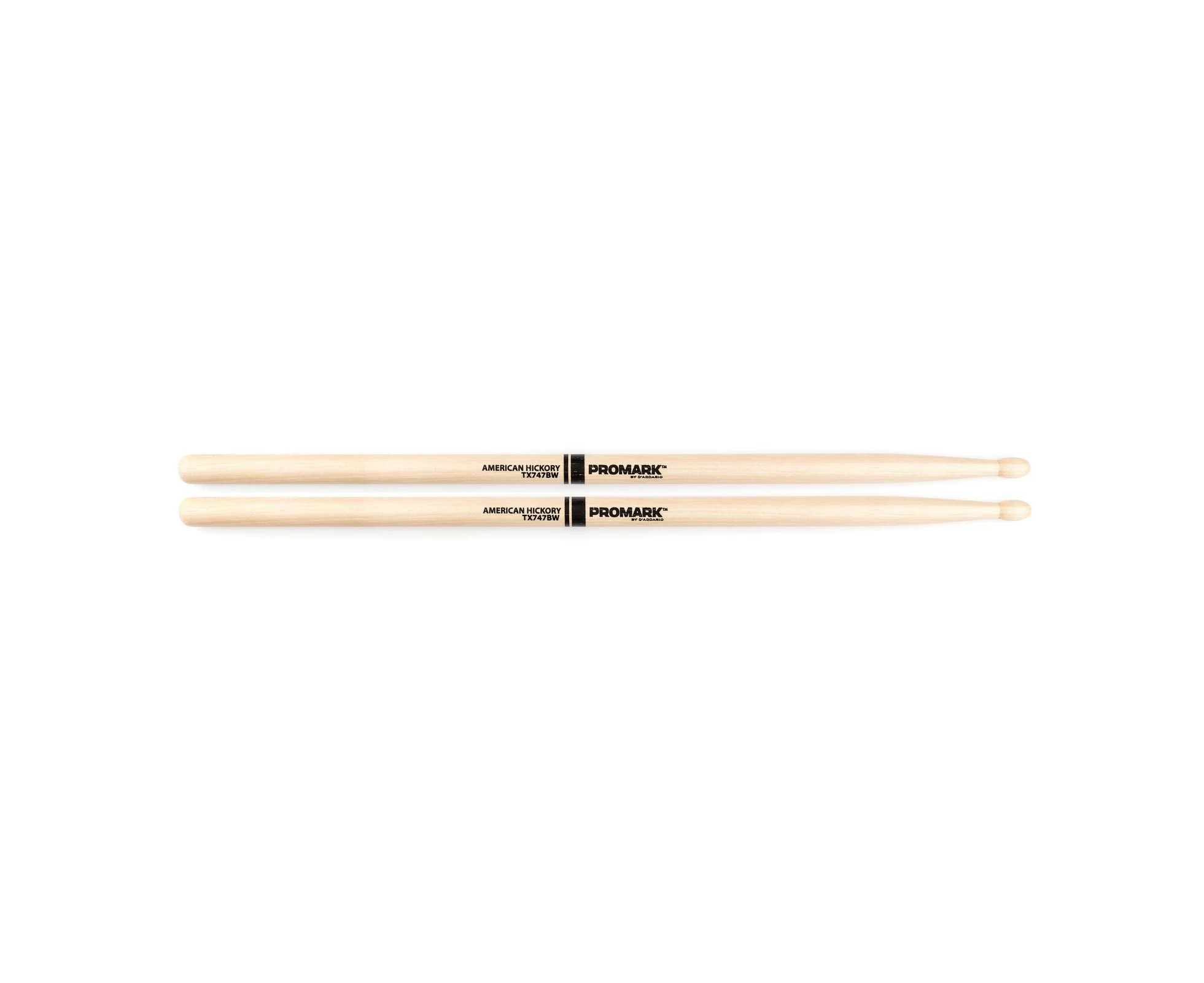 ProMark Hickory 747B "Super Rock" Wood Tip drumstick